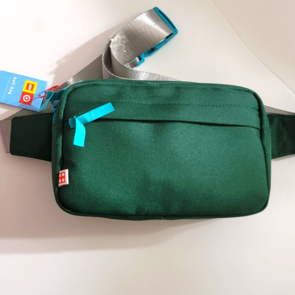 Lego X Target Green Belt Bag. Green With Teal Zipper - Fanny Pack